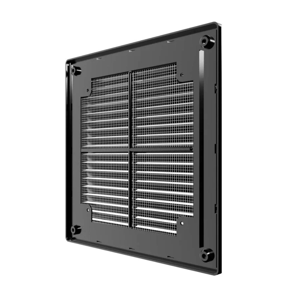 Решетка вентиляционная Era 2121Р Black 209х209 мм черная