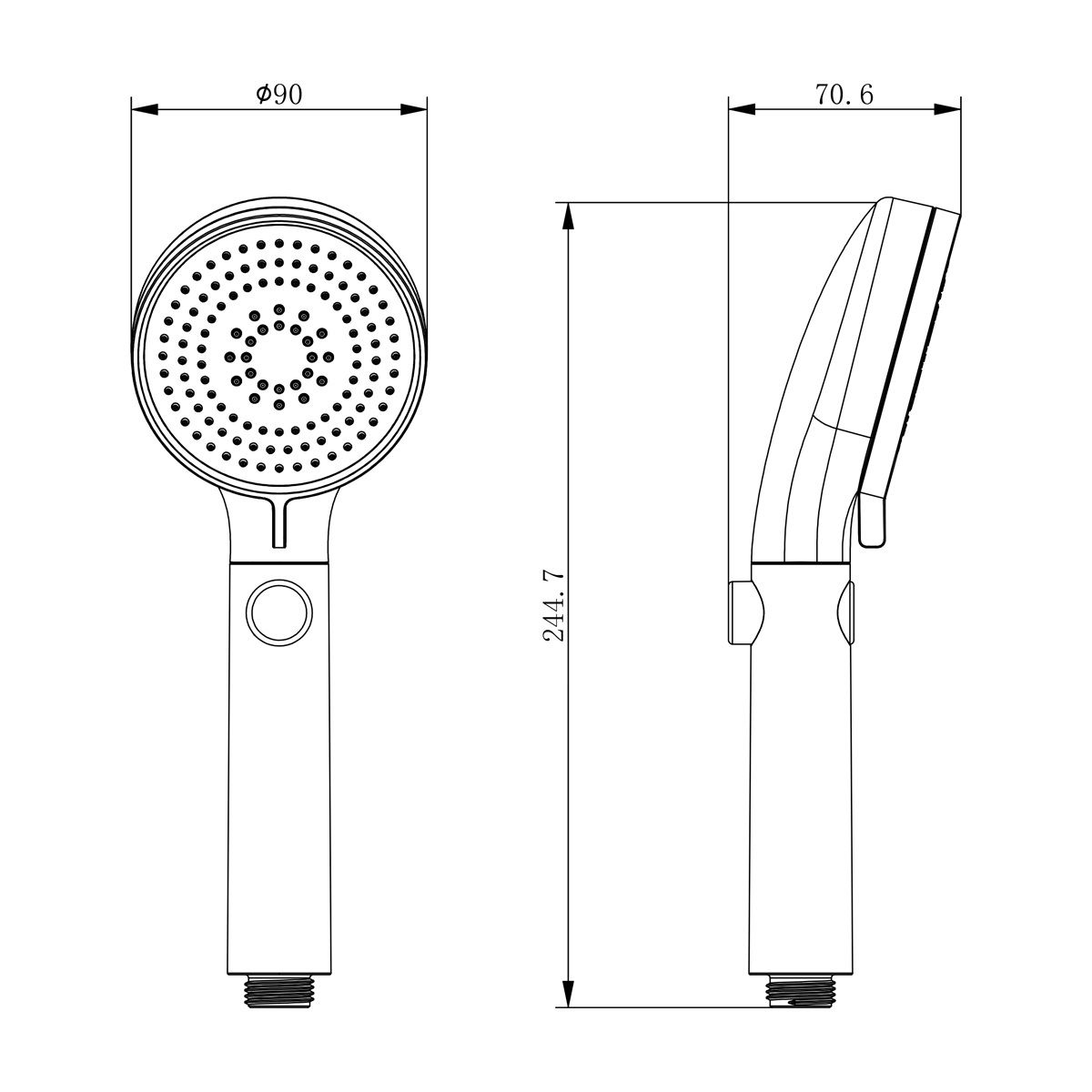 Лейка для душа Lemark LM0818CW 4 режима d90 мм