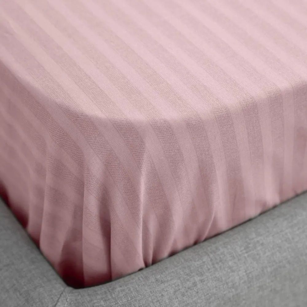 Простыня Волшебная Ночь на резинке 160x200 см 8709/5 01 поплин страйп Silver Rose