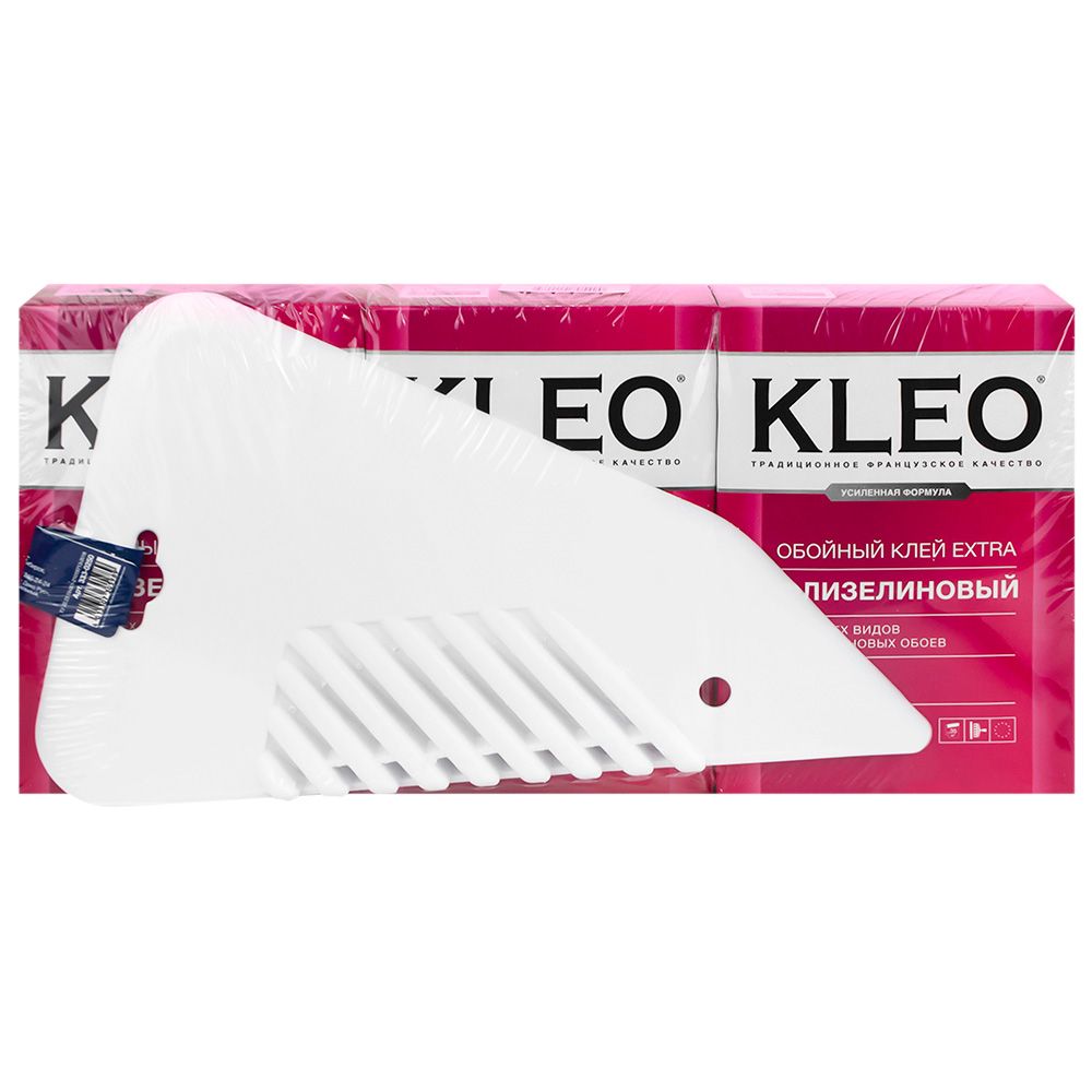 Набор клей для флизелиновых обоев Kleo Extra 35 м2 240 г 3 шт и шпатель для обоев