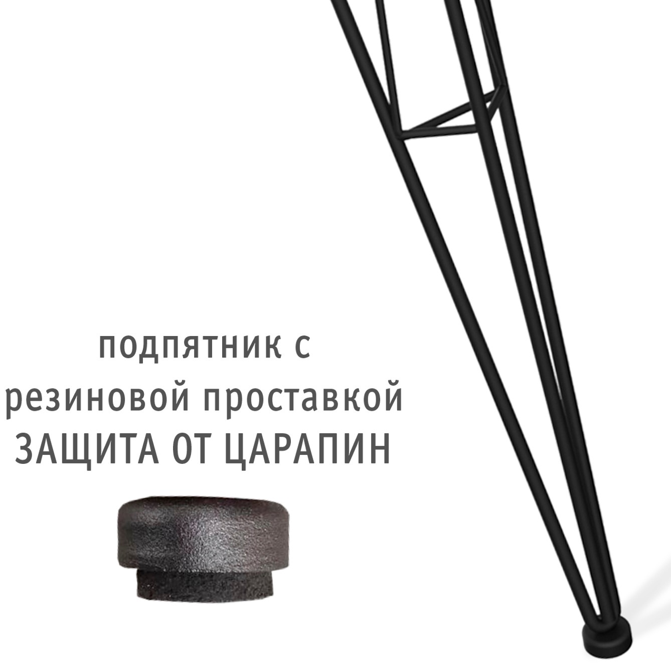 Стол Sheffilton SHT-TU10/TT 800х800х755 мм круглый Белый шагрень, черный, МДФ