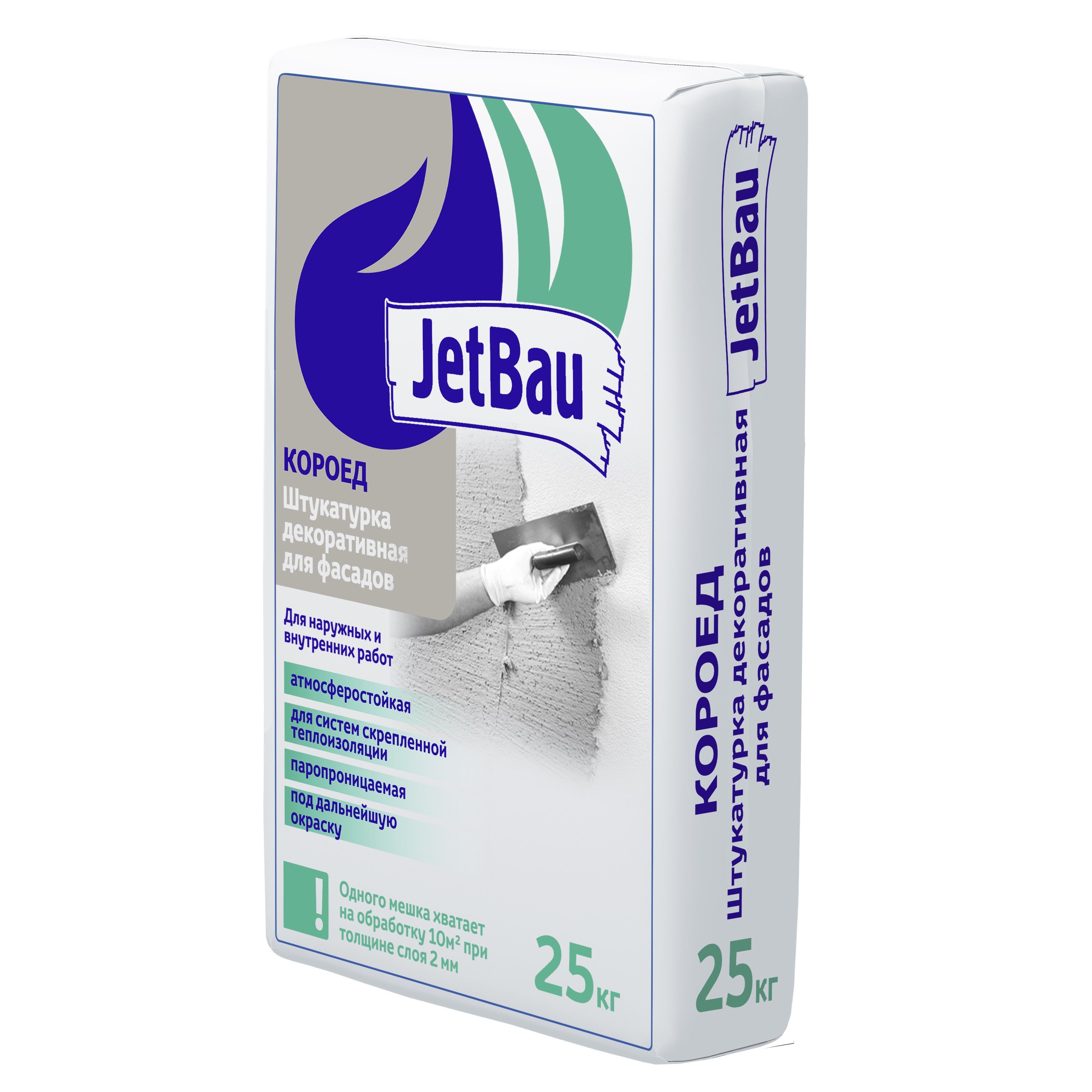 Штукатурка декоративная для фасадов JetBau короед 25 кг