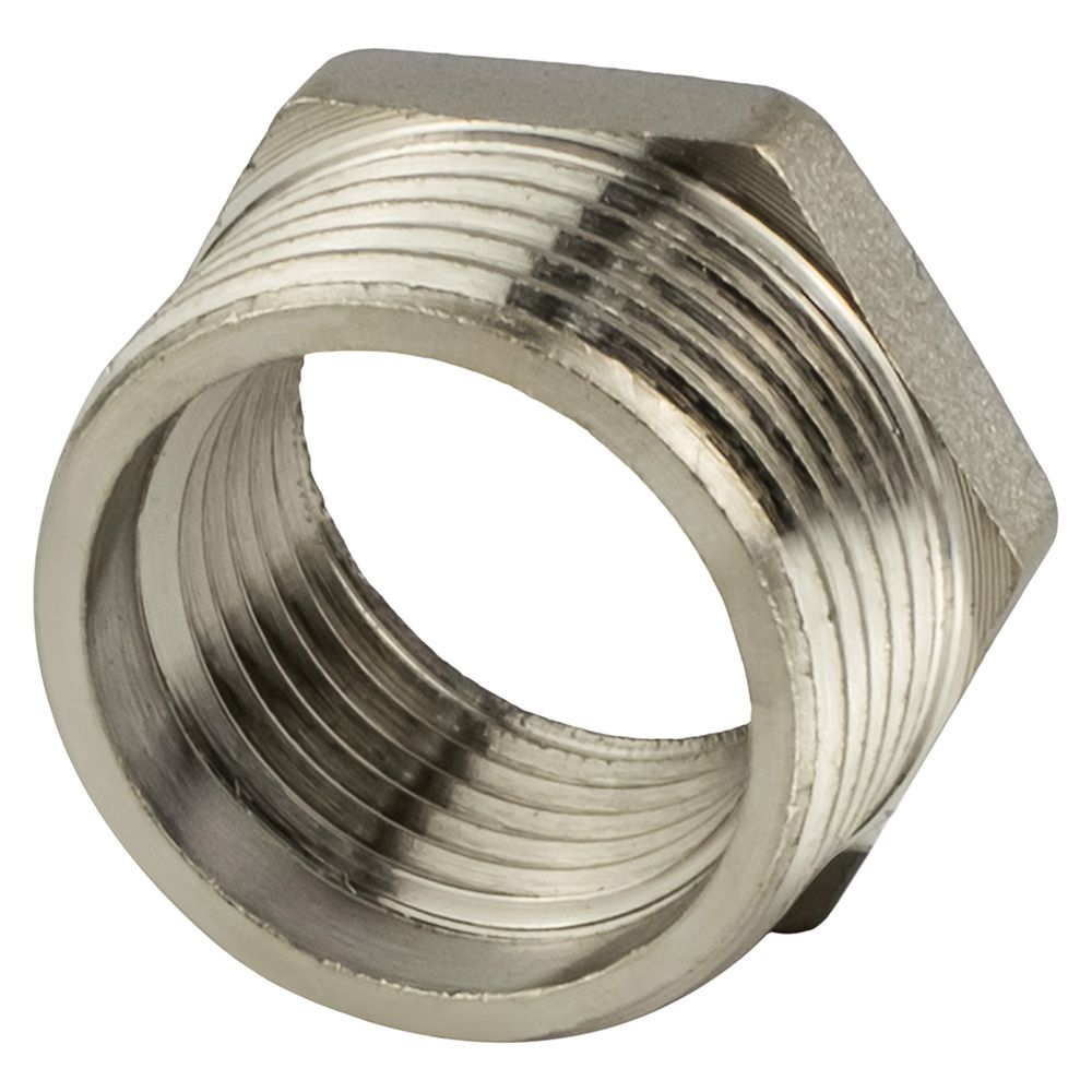 Футорка латунь никель 3/4''х1/2'' ВР/НР