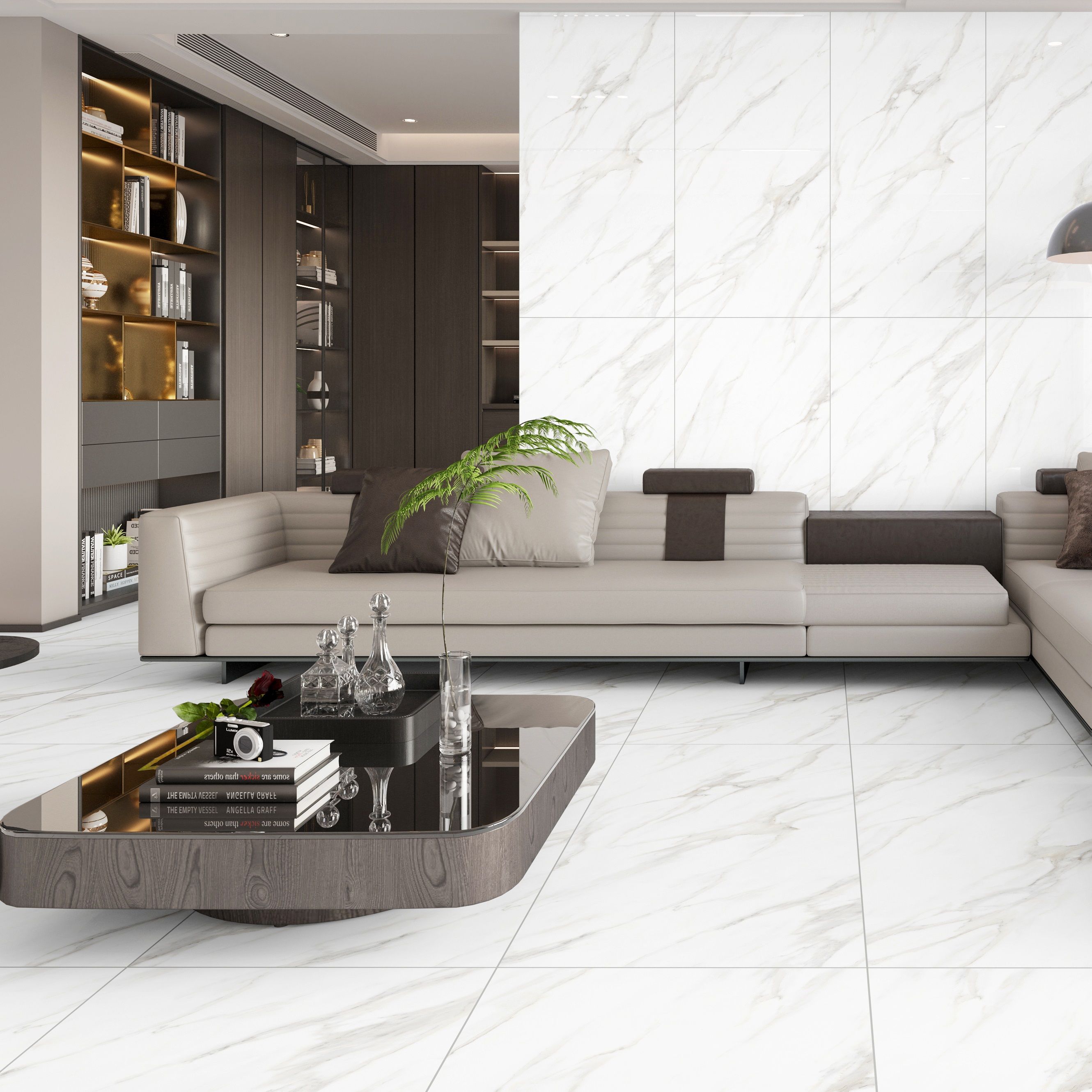 Керамогранит Eternal Carrara Pearl Matt 600x1200 мм 9 мм белый 1,44 м2