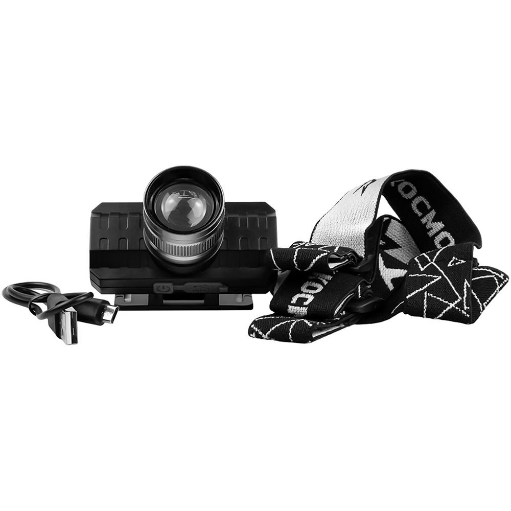 Фонарь налобный KocH3WZoo (лит.акк.3,7V1,2Ah) 1св/д XPE 3W,180lm,Zoom,чёрн з/у micro USB, Космос