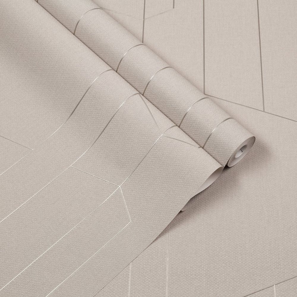 Обои Палитра Trend Lines TC72376-28 бежевые геометрия 1,06х10 м