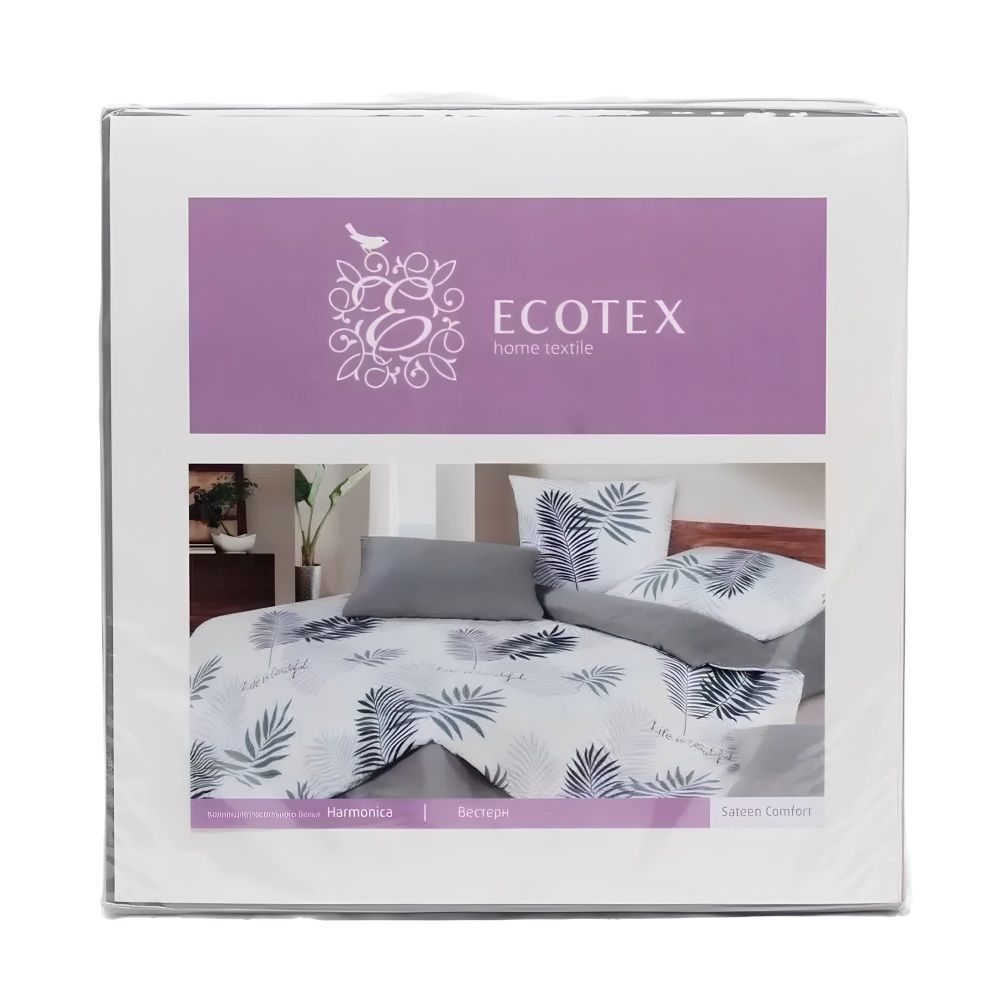 Белье постельное 2 сп. макс сатин Ecotex Гармоника Вестерн 50х70-2 70х70-2