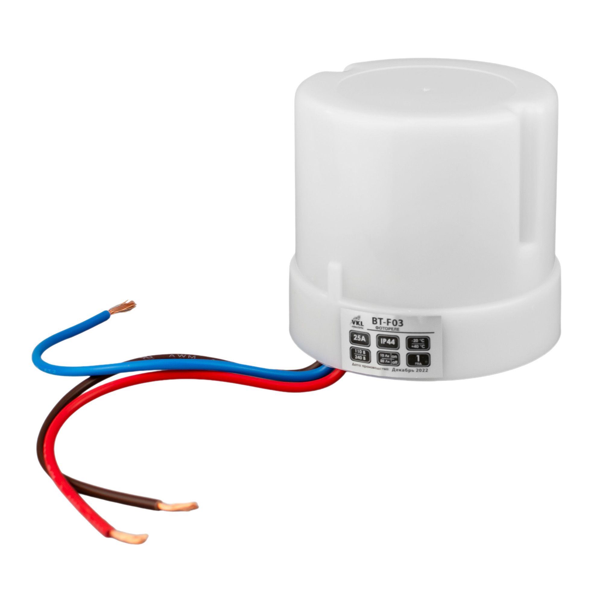 Фотореле 25А, 5500ВА IP44 (BT-F03) VKL electric