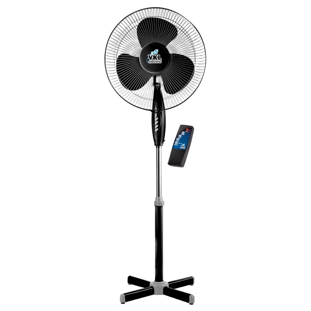 Вентилятор напольный VKL electric VGF-02-RC Black 40Вт 430 мм черный с пультом ду и таймером (4)