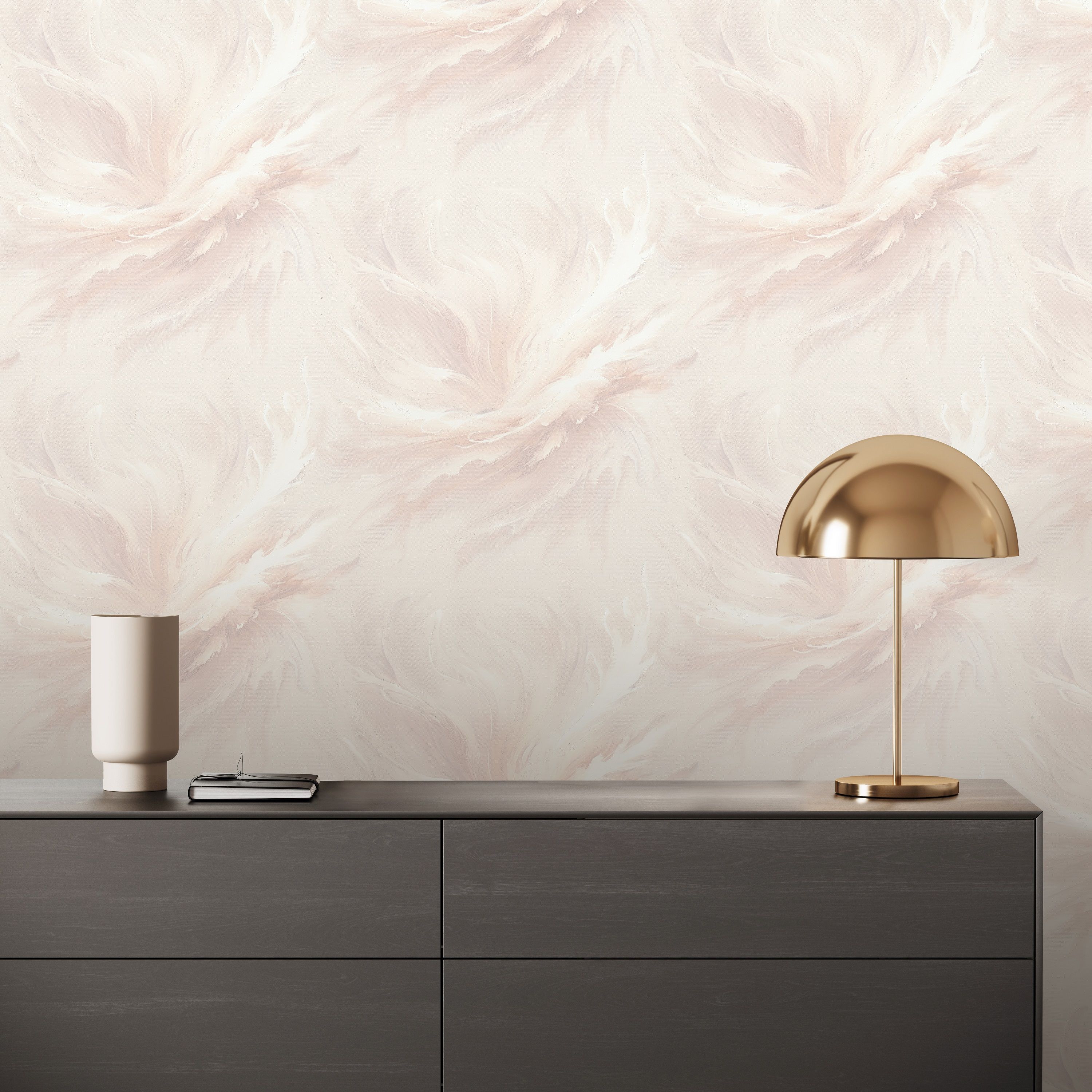 Обои Euro Decor Floravento 7324-02 бежевые абстракция 1,06х10,05 м