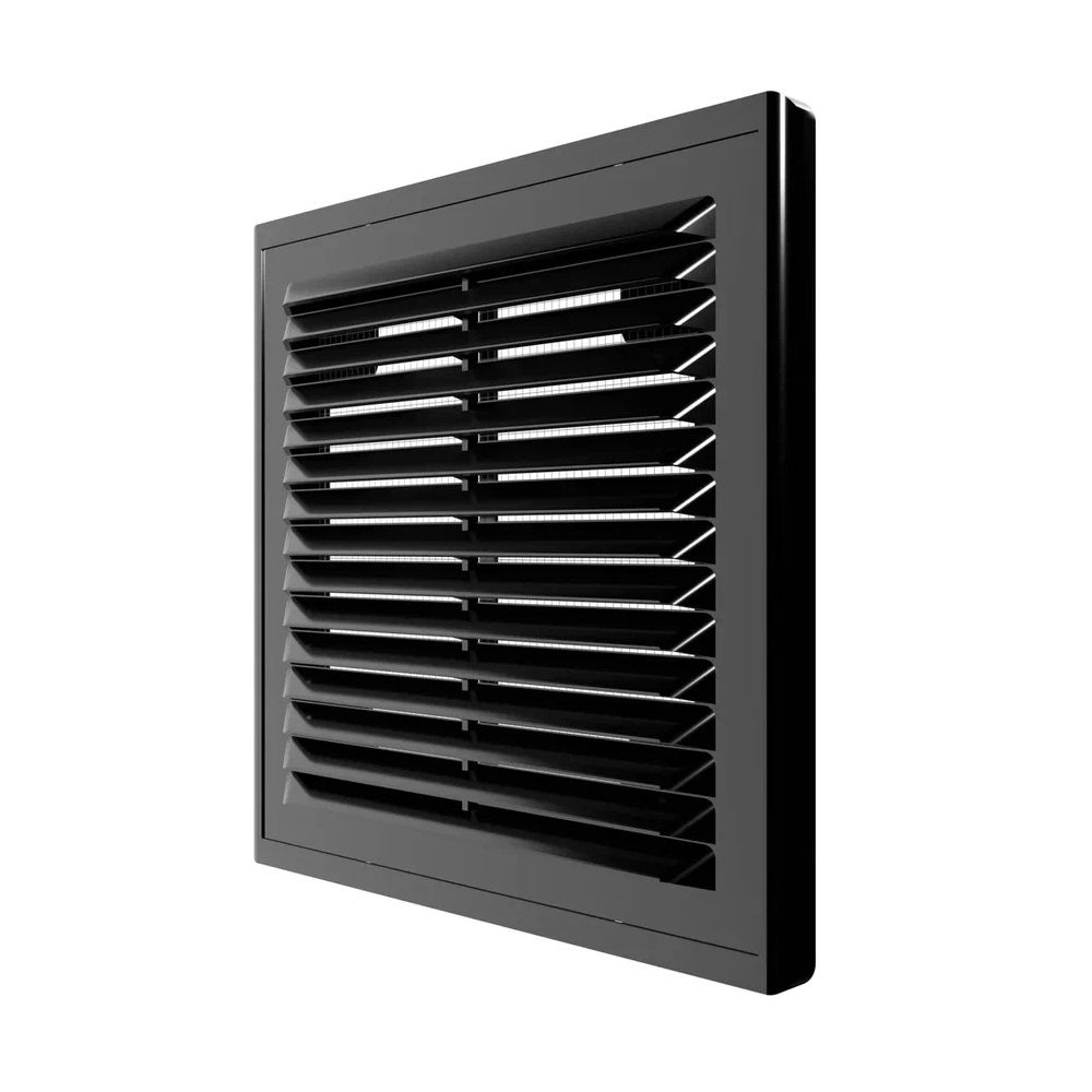 Решетка вентиляционная Era 1515Р Black 150х150 мм черная