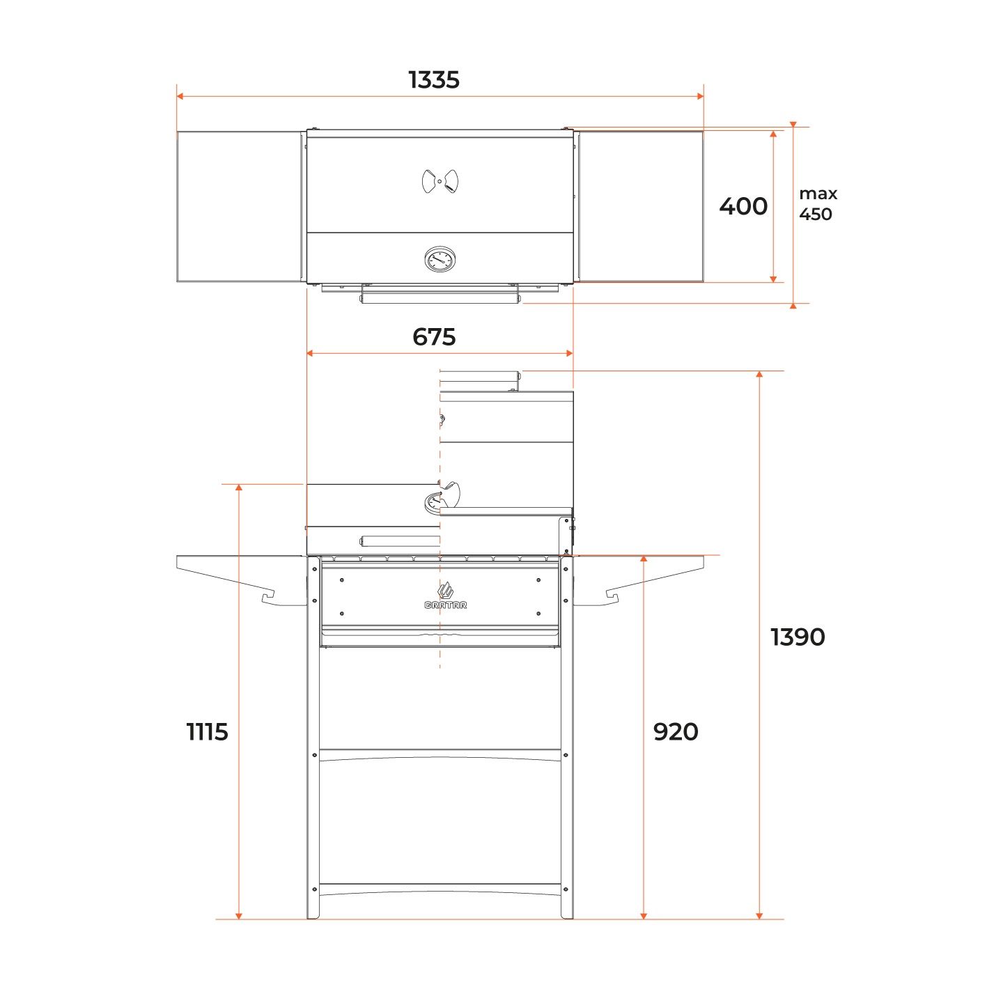 Мангал 780х405х490 мм Family Optima BBQ FOBn2001