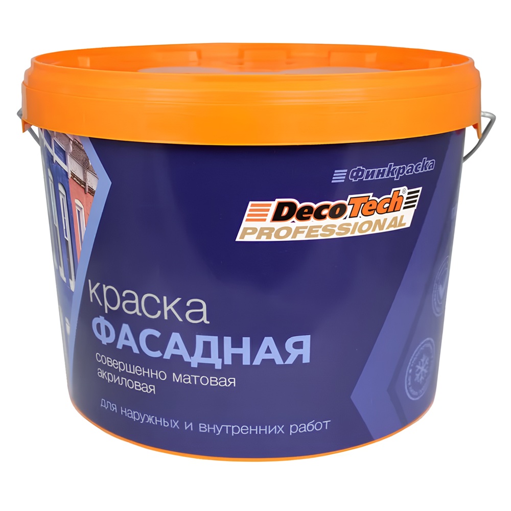 Краска фасадная в/э DecoTech база LАP белая 1 кг/0,9 л