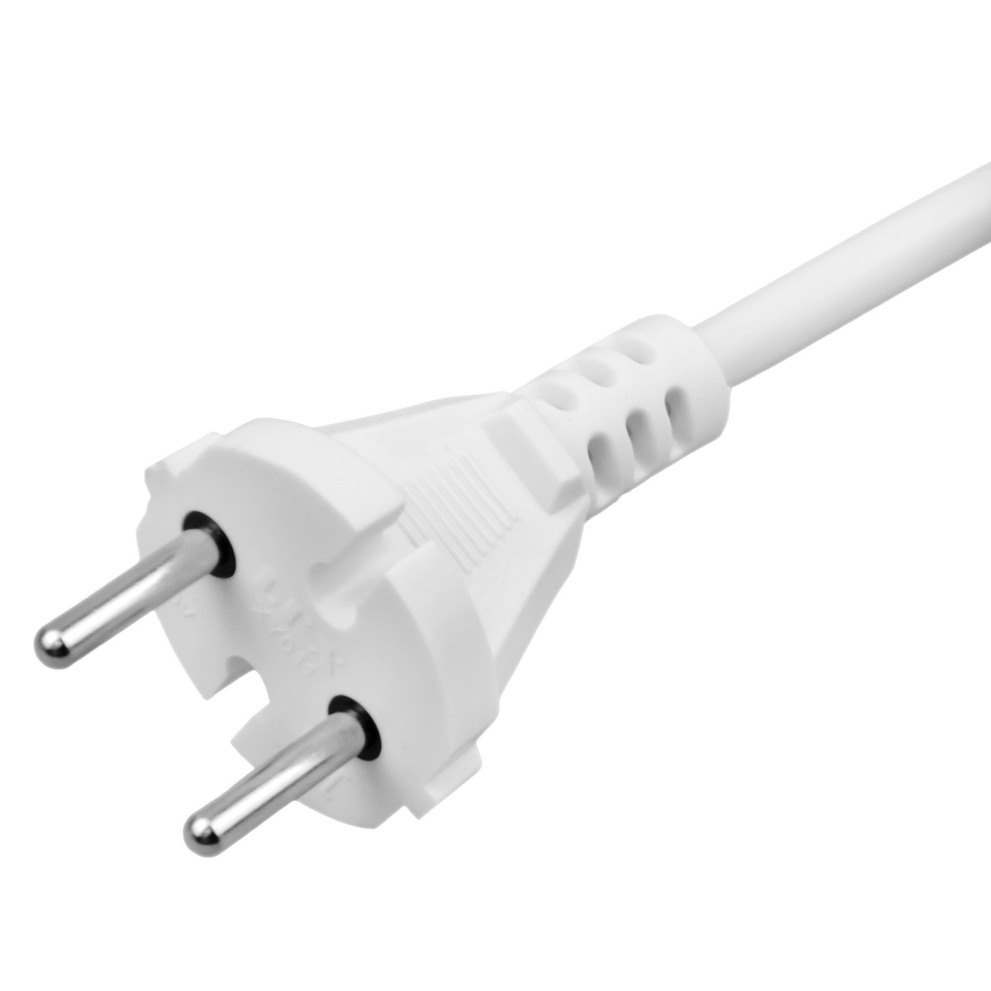 Шнур сетевой LUX V2 ПВС 2x0.75  1.5м с вилкой без з/к белый