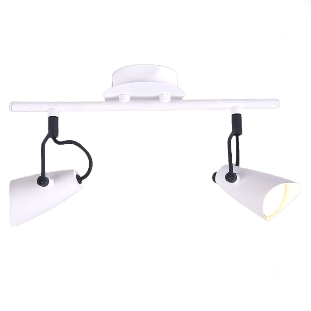Спот L08007/2 WT+BK 2x50Вт GU10 h19 см белый/черный