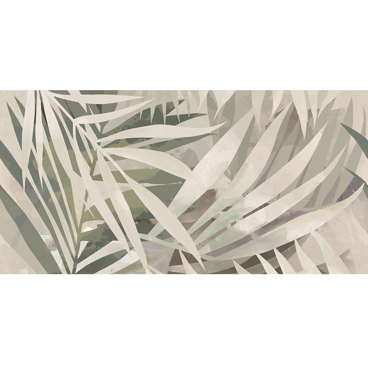 Плитка настенная Azori Desert Oasis 1 31,5x63 cм бежевая листья 1,59 м2