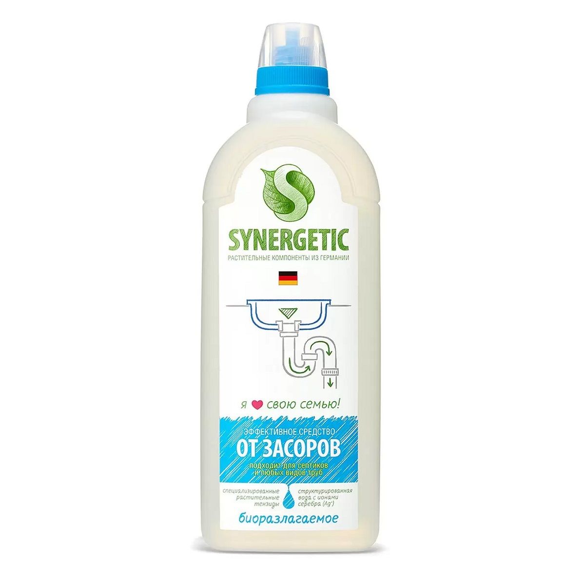Средство для устранения засоров Synergetic 1 л