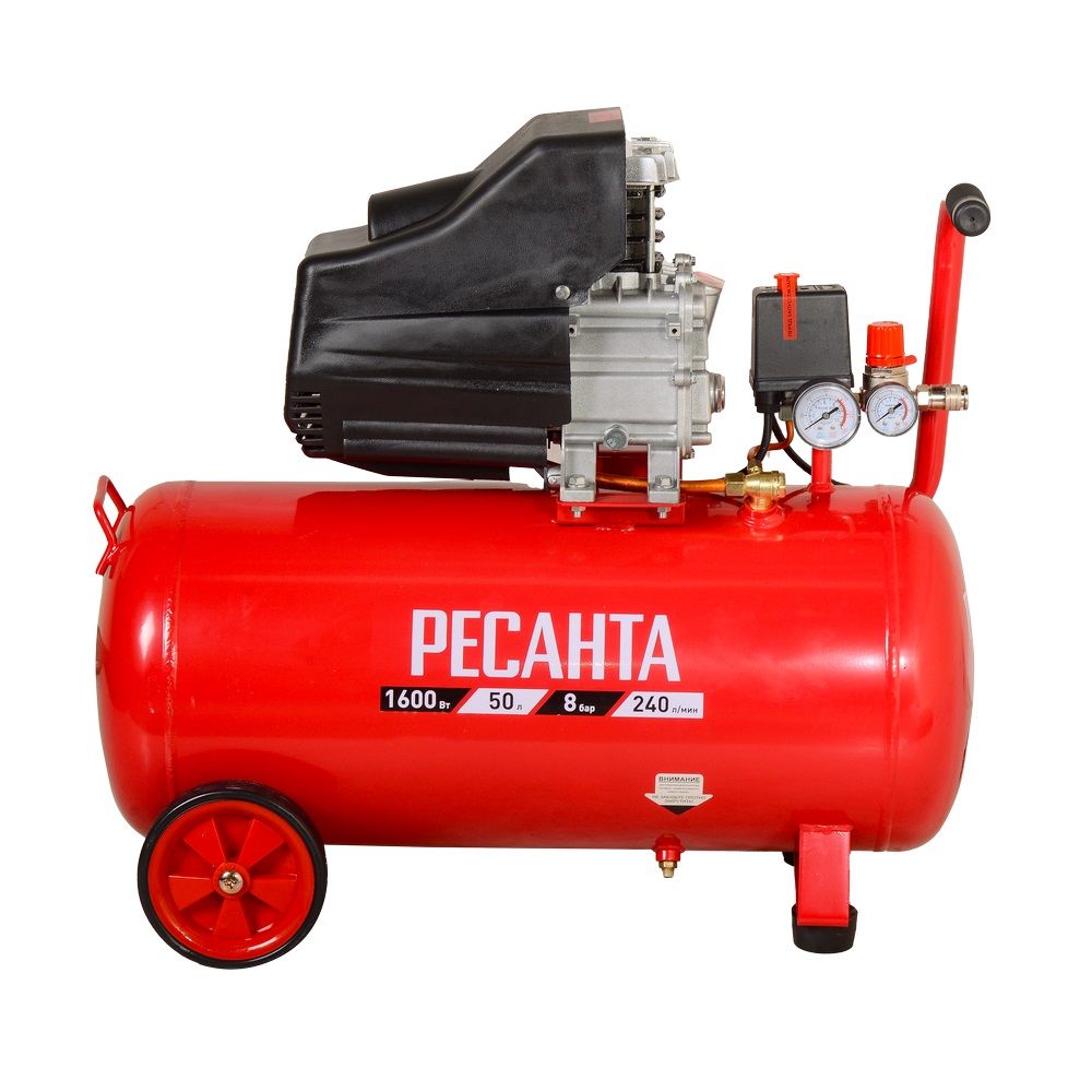 Компрессор коаксиальный масляный Ресанта КП-50/240М 50 л 240 л/мин 1,6кВт