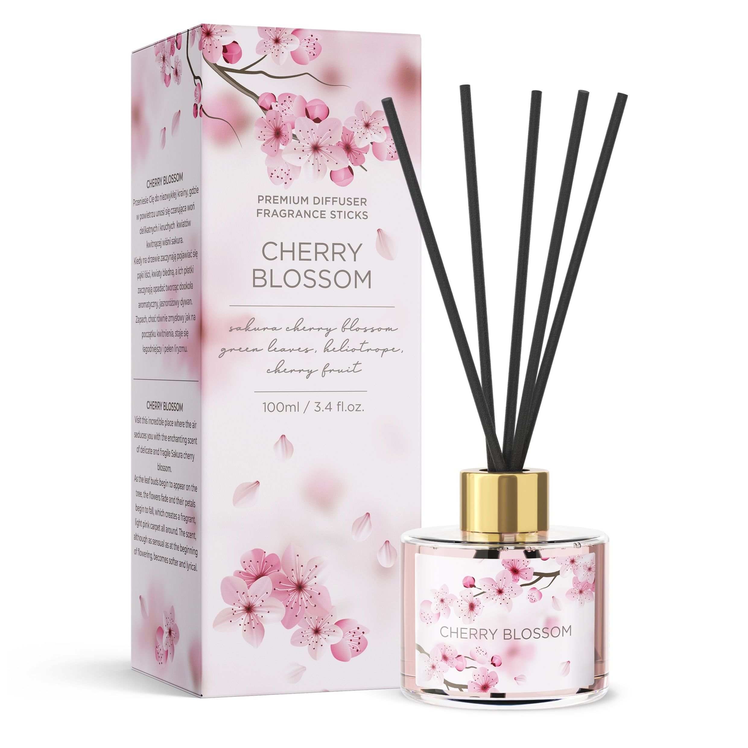 Аромадиффузор с палочками Bartek Cherry Blossom Вишневый цвет 100 мл