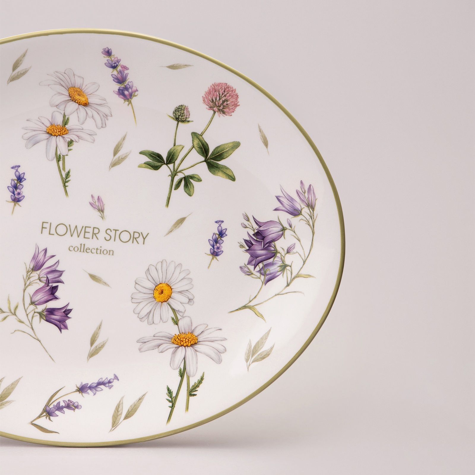 Блюдо сервировочное овальное Agness Flower story 31,5х25,5х3 см керамика