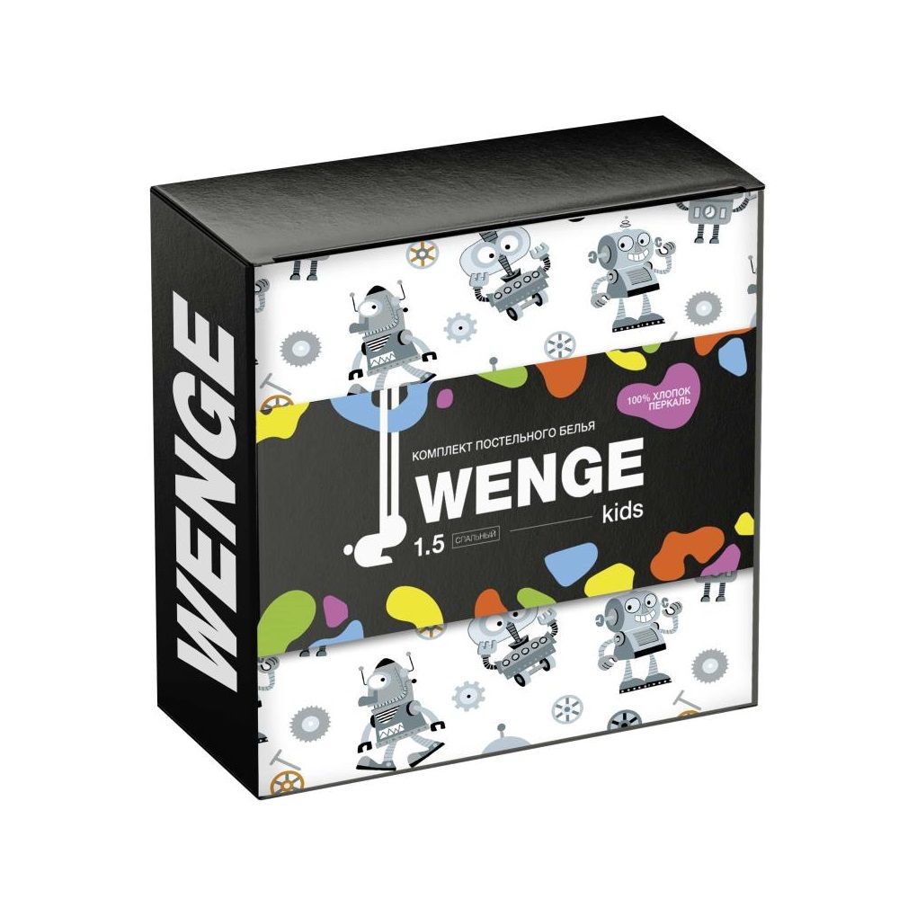 Белье постельное 1,5-cпальное Wenge kids перкаль с наволочками 70х70 см 2 шт 60095-1 Robots