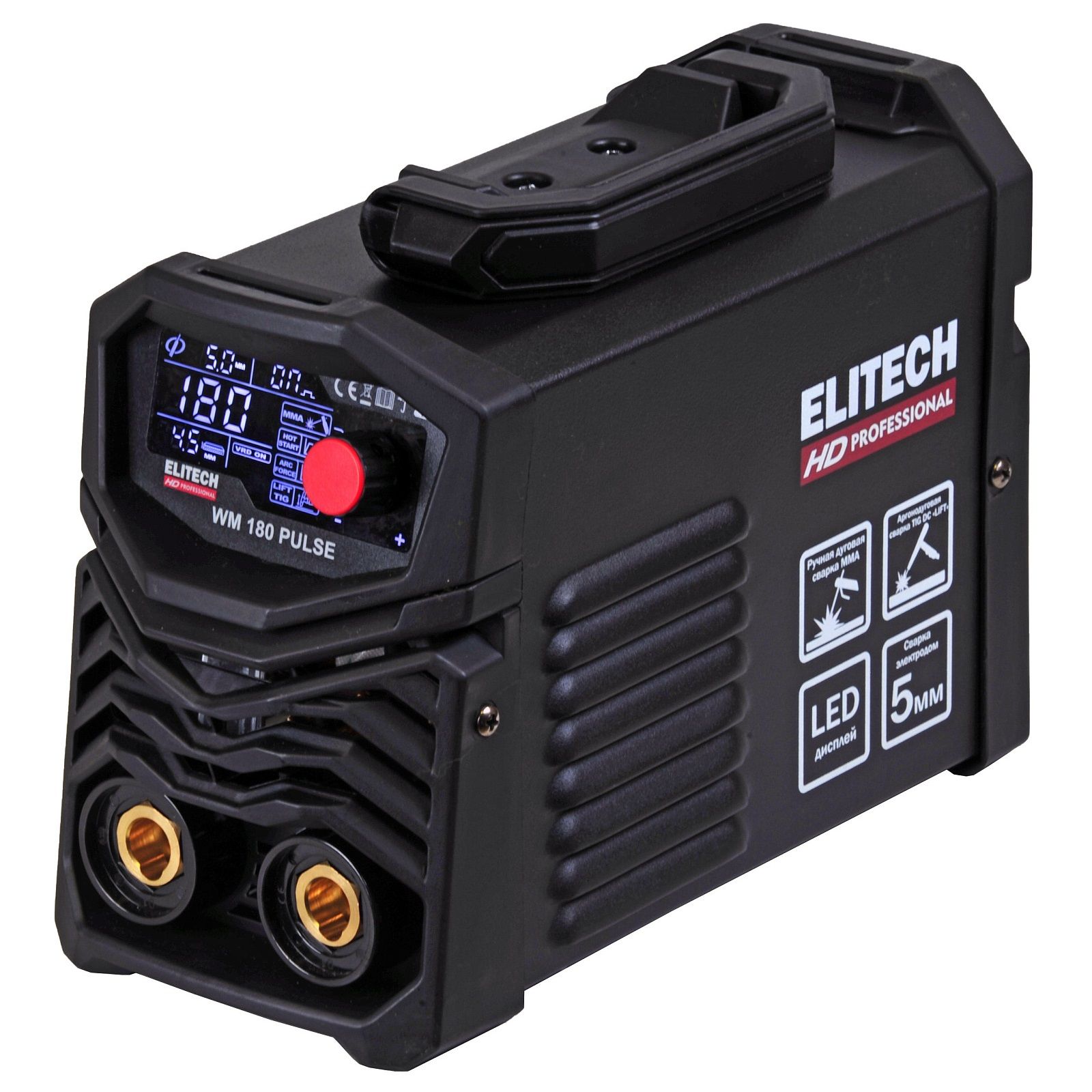 Сварочный аппарат инверторный Elitech HD WM 180 Pulse 5,85кВт