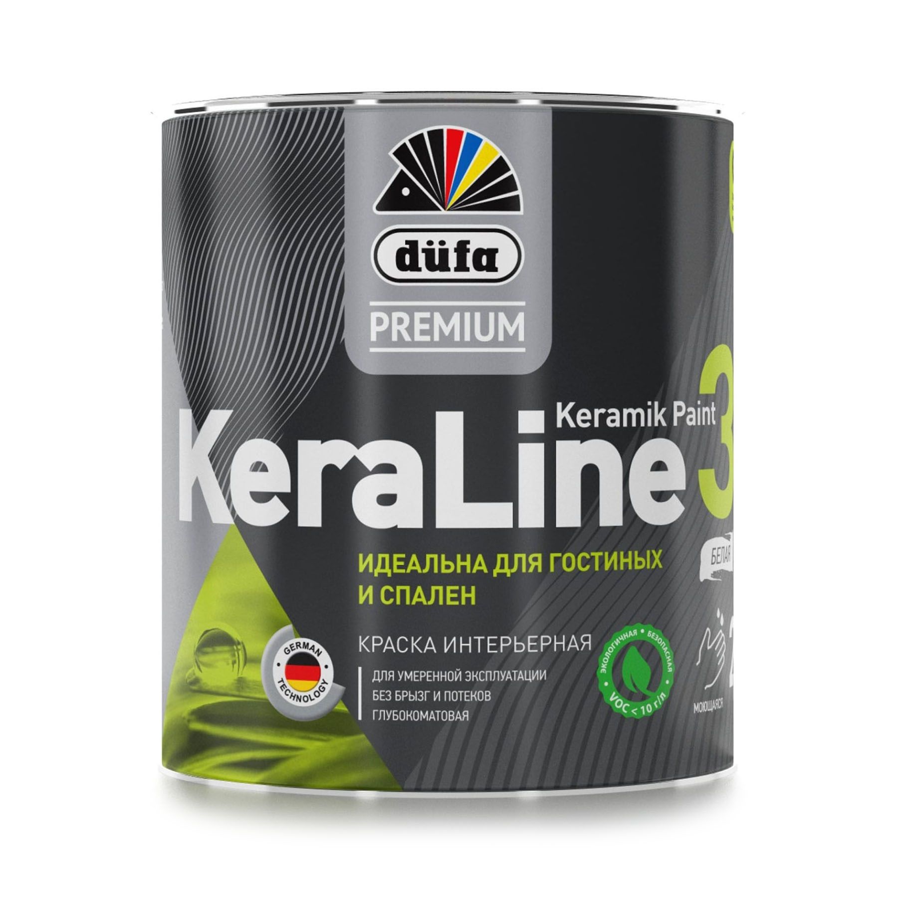Краска Dufa Premium ВД KeraLine 3 база3  0.9л