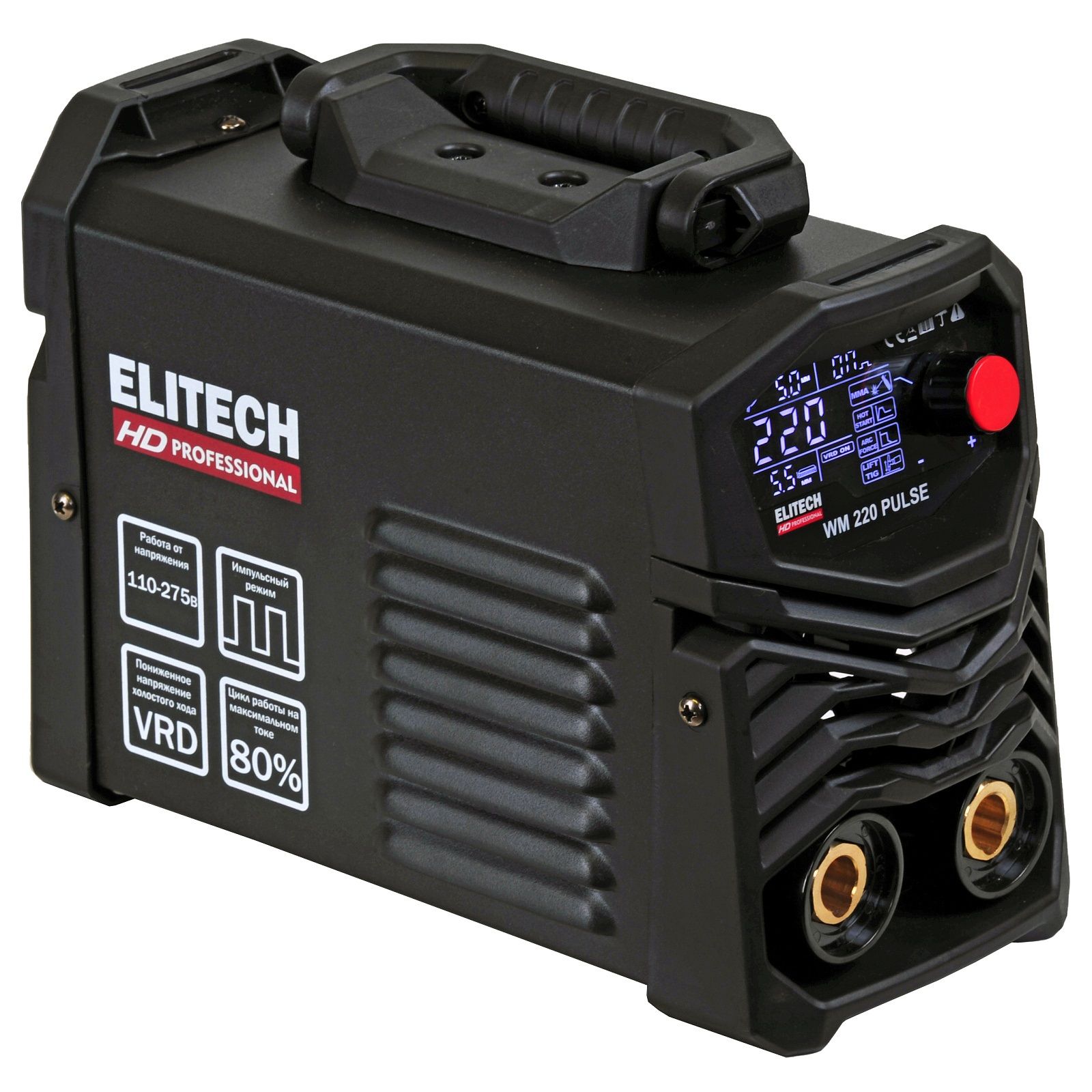 Сварочный аппарат инверторный Elitech HD WM 220 Pulse 7,5кВт