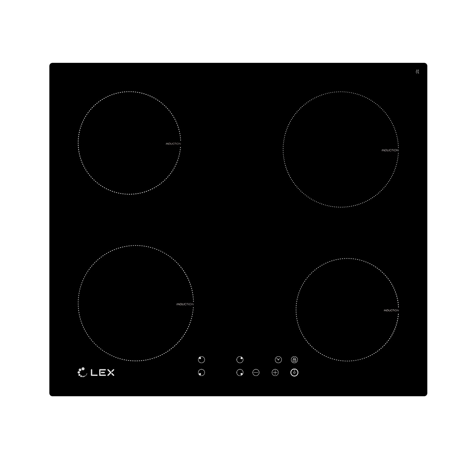 Панель электрическая индукционная LEX EVI 640-1 BL 560х490мм