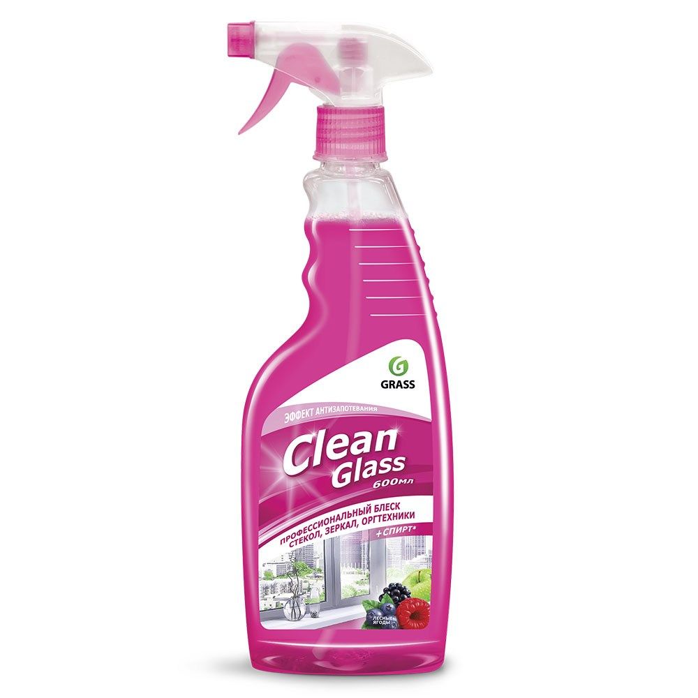 Средство для стекол и зеркал Clean Glass Лесные ягоды 600 мл с распылителем