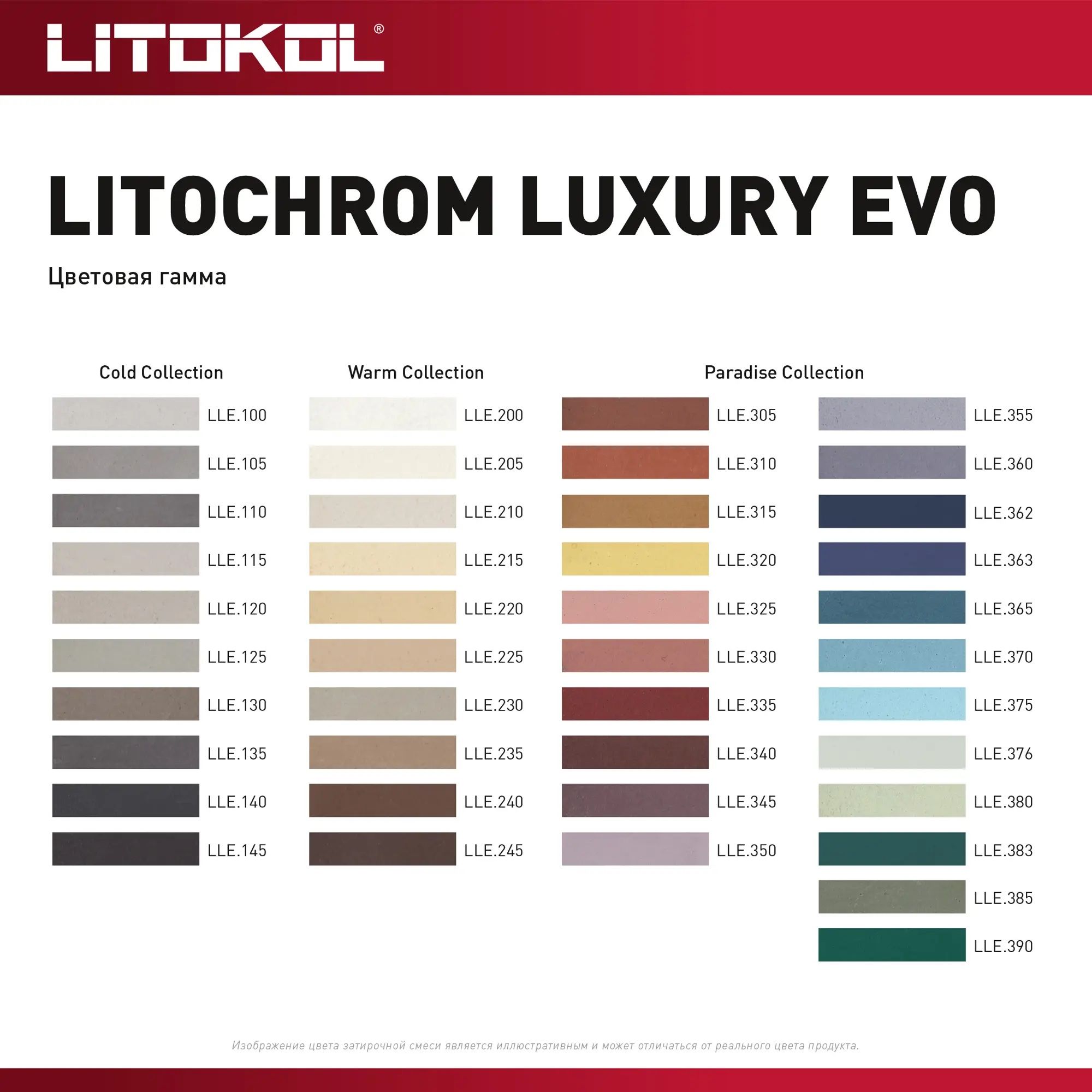 Затирка цементная Litokol Litochrom Luxury Evo LLE 145 черный уголь 2 кг