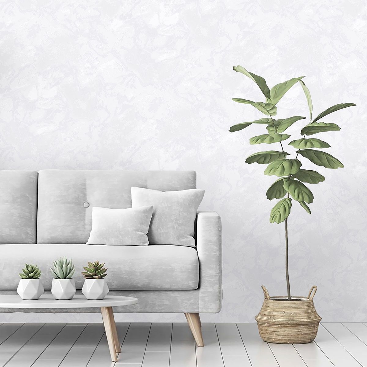 Обои Green Walls Аметист С40 4066 01 белые абстракция 1,06х10,05 м