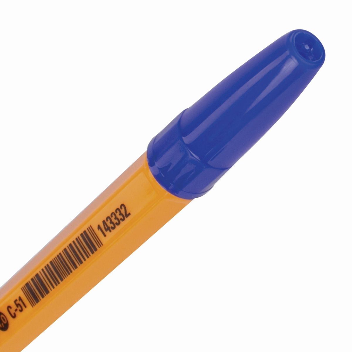 Ручка шариковая STAFF ORANGE C-51 синяя 0,5 мм