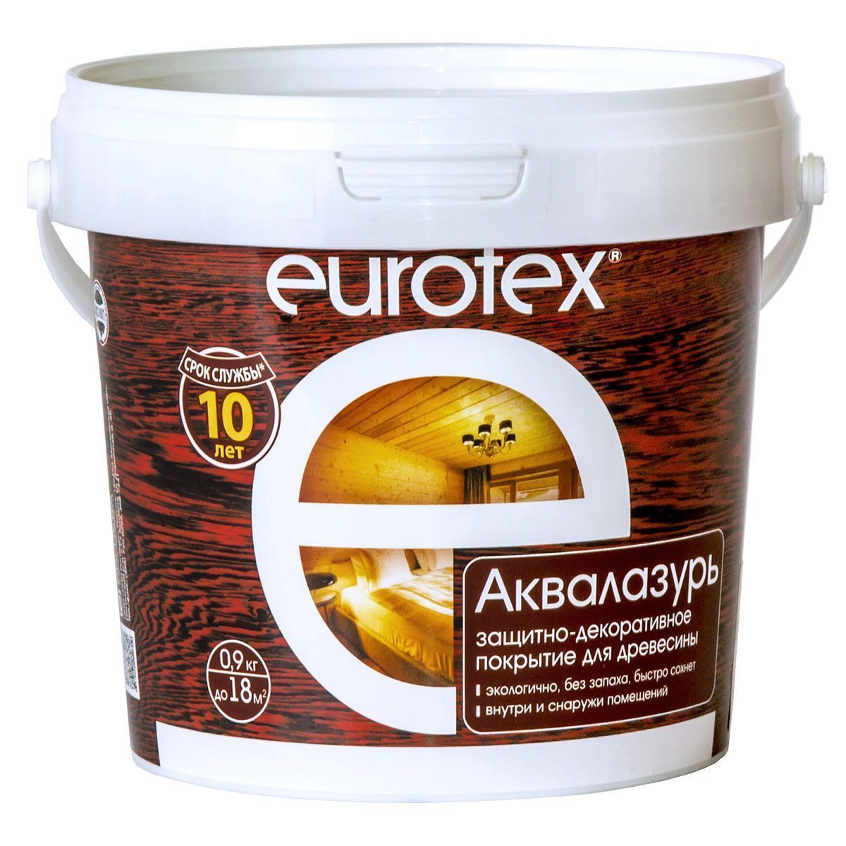 Лак акриловый Eurotex Аквалазурь утренний туман 0,9 кг