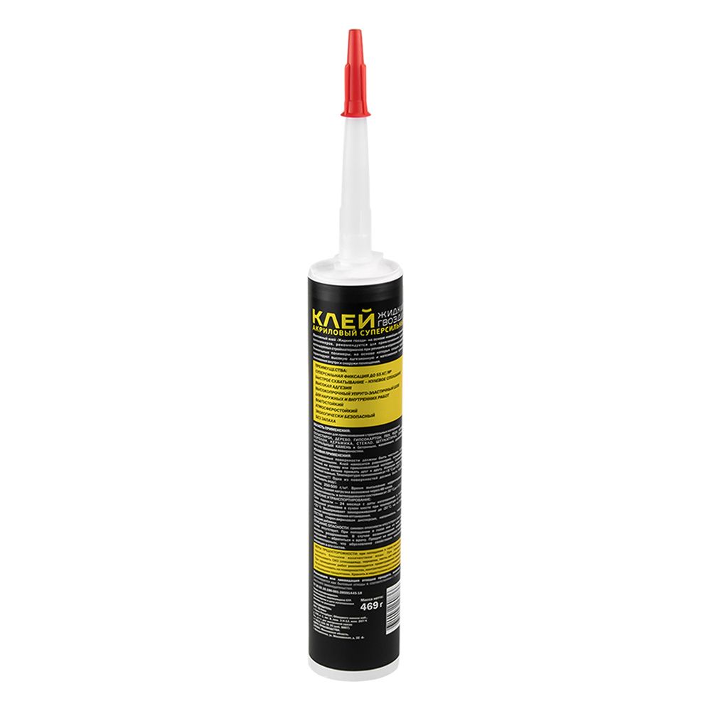 Клей жидкие гвозди акриловый суперсильный 55кг/м2 белый MasterTeks PM 469 г