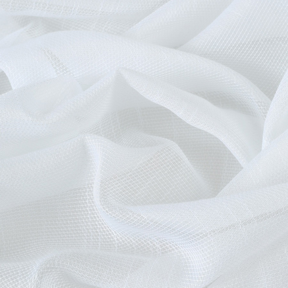 Ткань для штор Тюль лен фэнтези однотон JAS Flannel-white/300 LFen ut белый