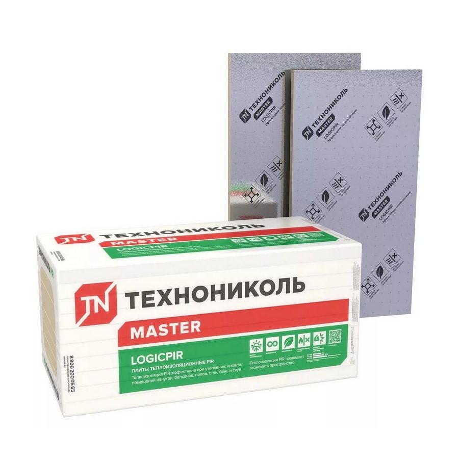 Плита термоизоляционная TN Logicpir L 30х590х1190 мм (8 шт, 5,6м2, 0,16м3)