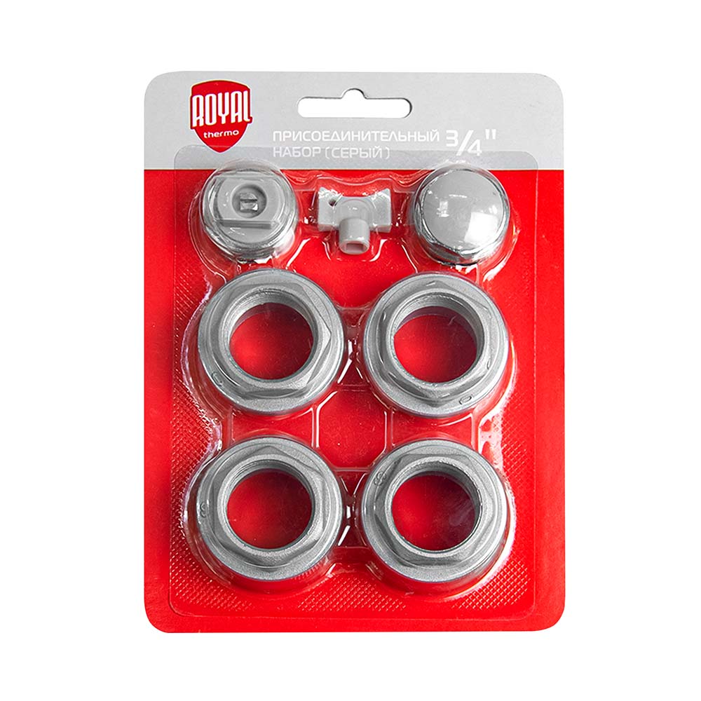 Комплект монтажный для радиатора 3/4" Royal Thermo серебристый