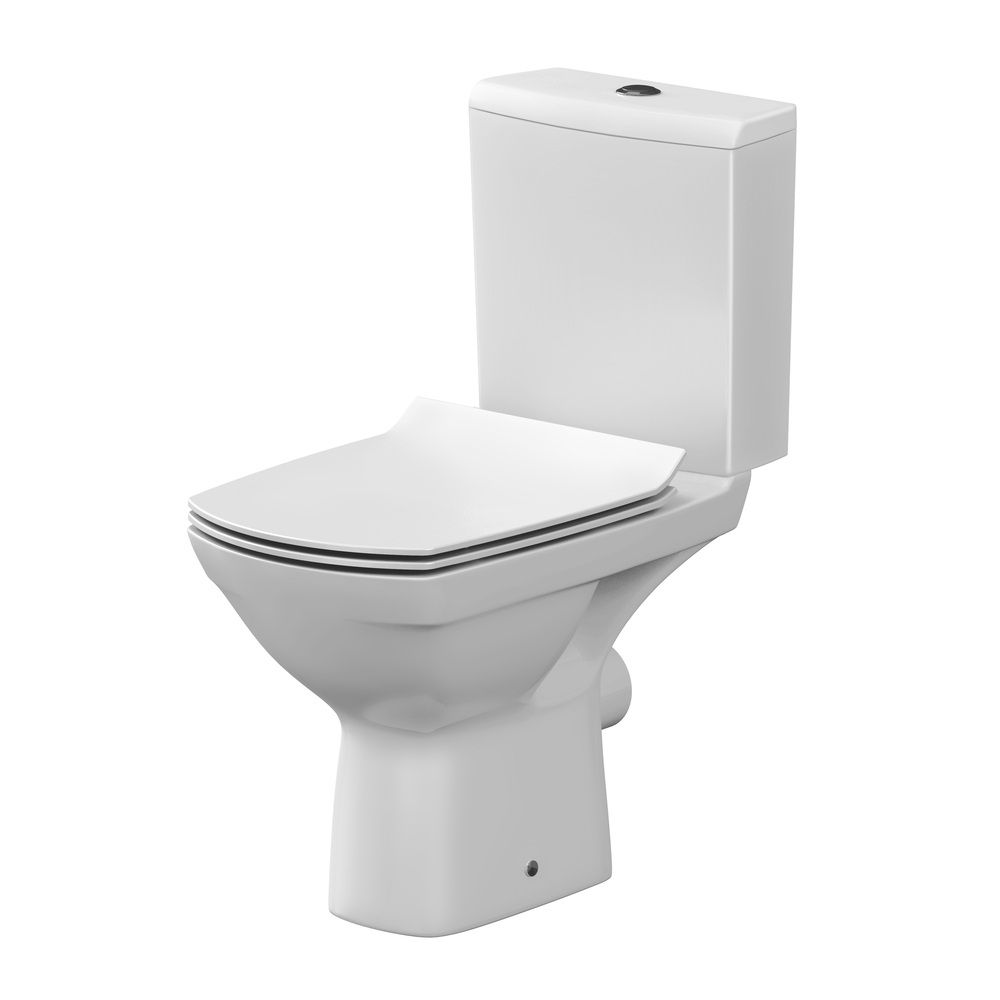 Унитаз-компакт Cersanit Carina Clean 011 3/5 DPL EO slim прямой выпуск сиденье дюропласт микролифт