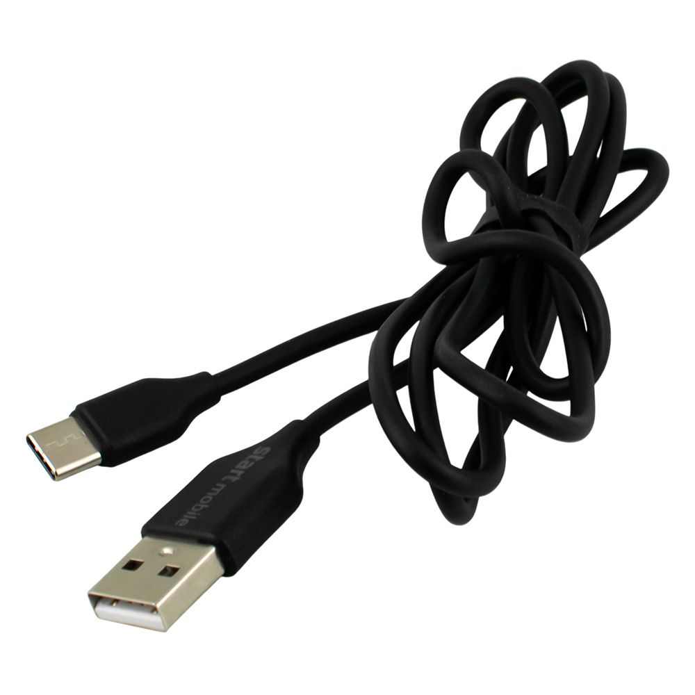 Кабель USB А type С Старт черный 1м