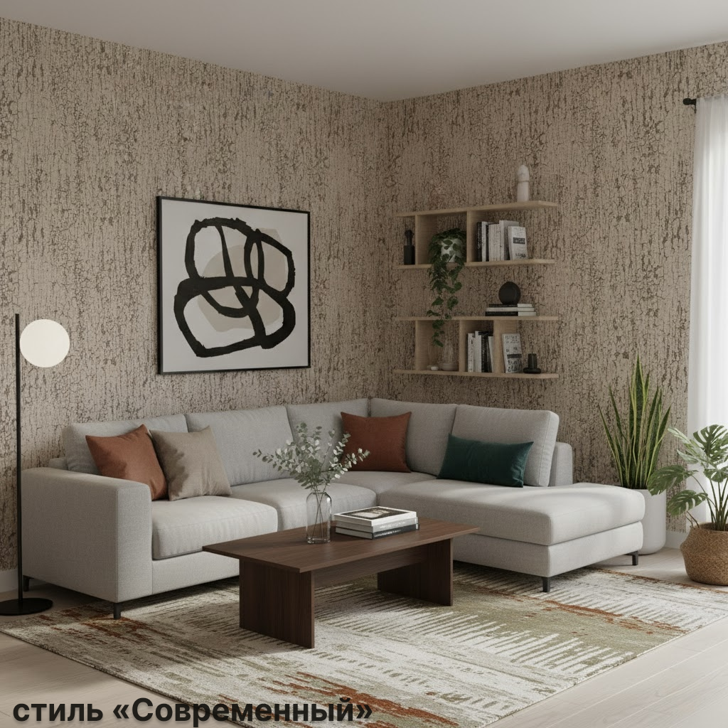 Обои Green Walls Кора С40 4116 05 дуб моховой абстракция 1,06х10,05 м