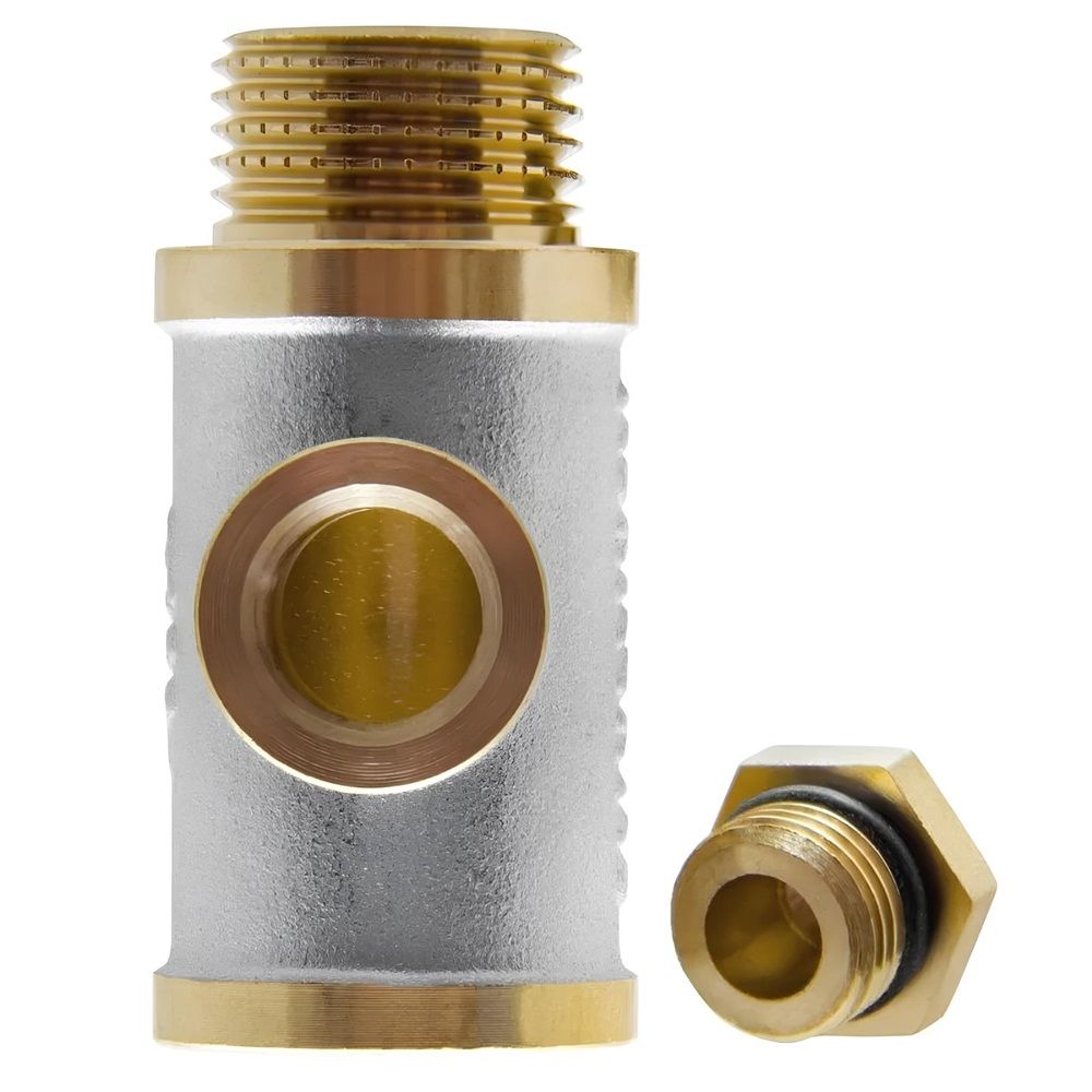 Тройник под манометр 1/2"х1/4"х1/2" ВР/ВР/НР