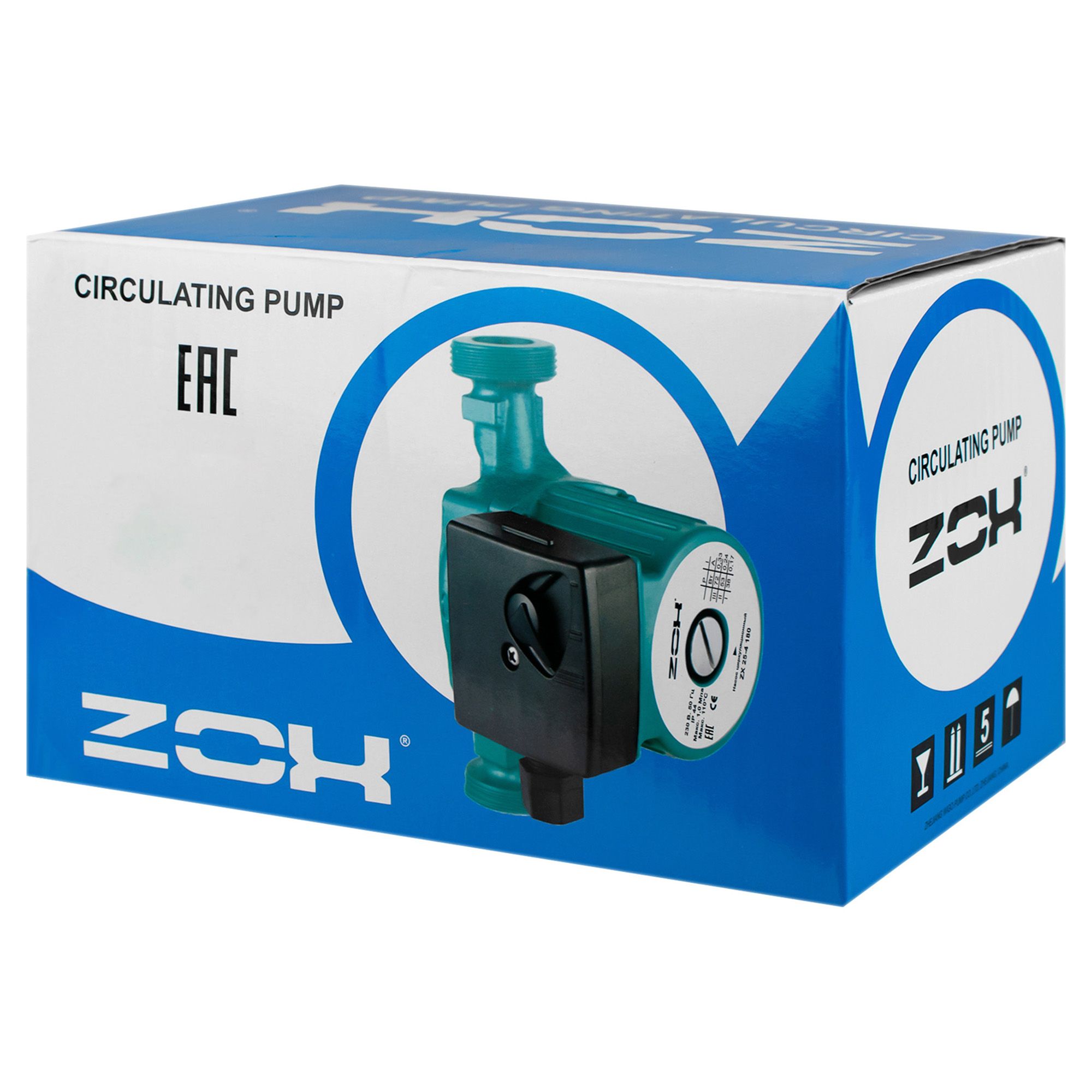 Насос циркуляционный Zox ZX 25-4 180 72Вт 180 мм