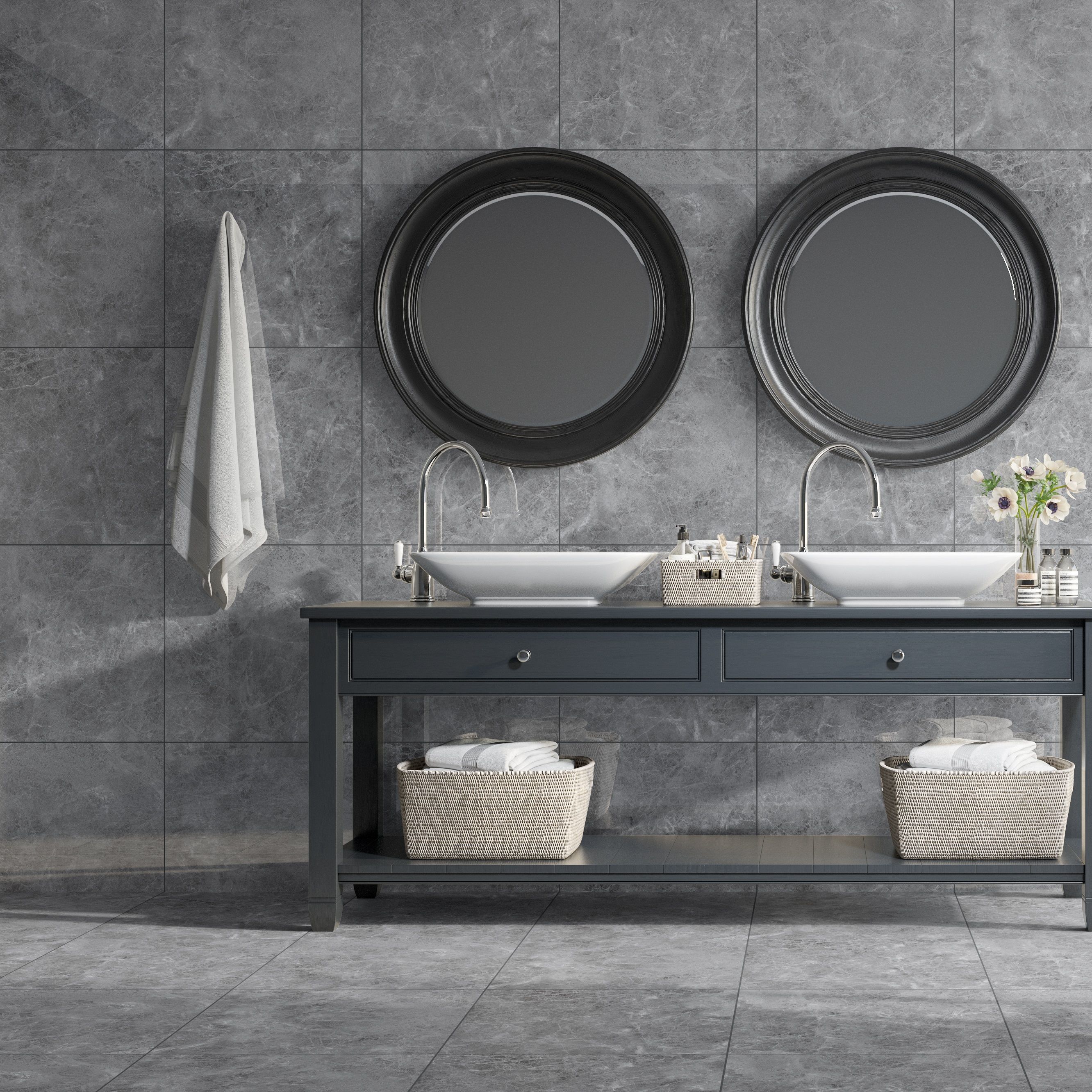 Керамогранит Eternal Madona Grey Glossy 600x600 мм 9 мм серый 1,44 м2