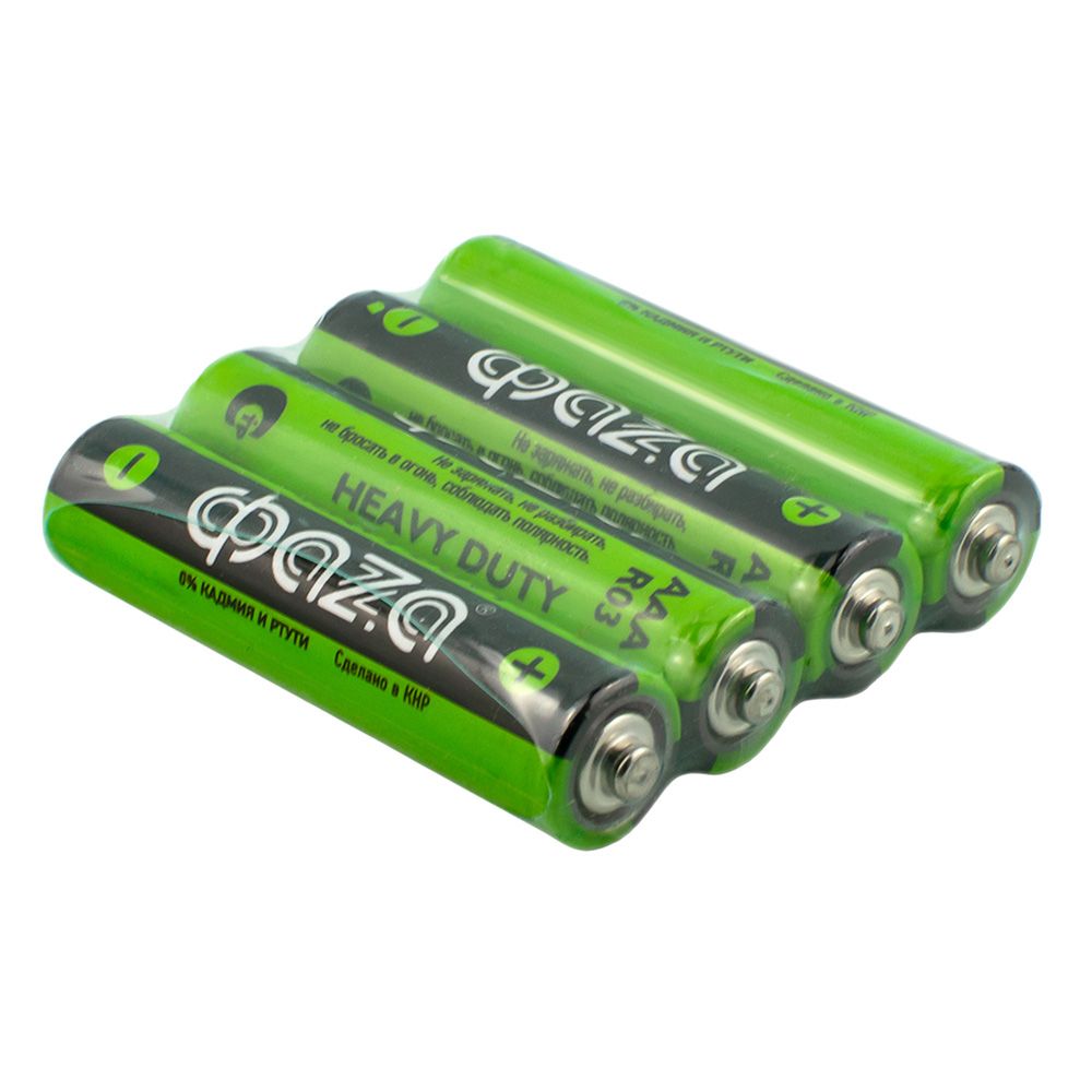 Батарейка солевая Фaza Heavy Duty ААА/R03 Shrin-4 4 шт
