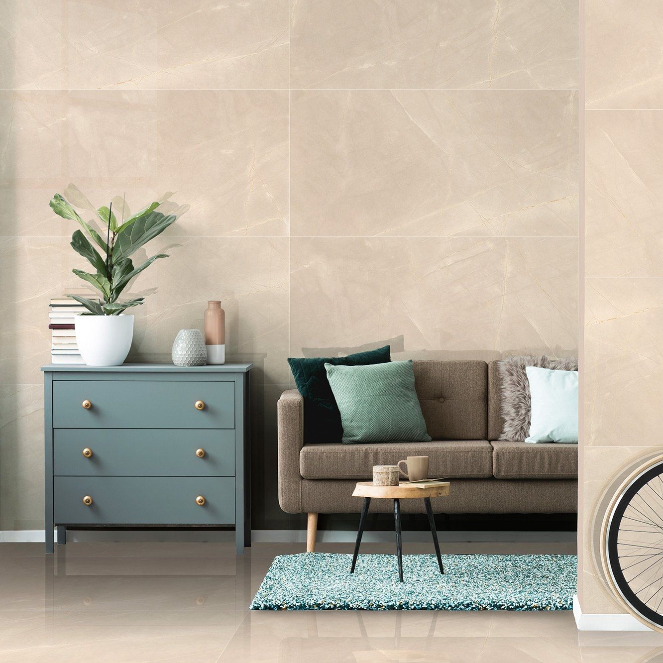 Керамогранит Global Tile Armany GT120606907PR/32 60х120 см св-беж полир 1,44 м2