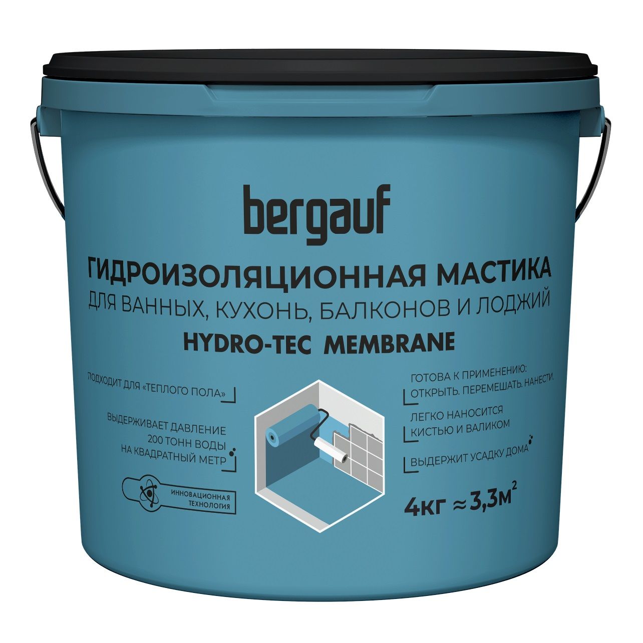 Мастика гидроизоляционная Bergauf Hydro-Tec Membrane 4 кг