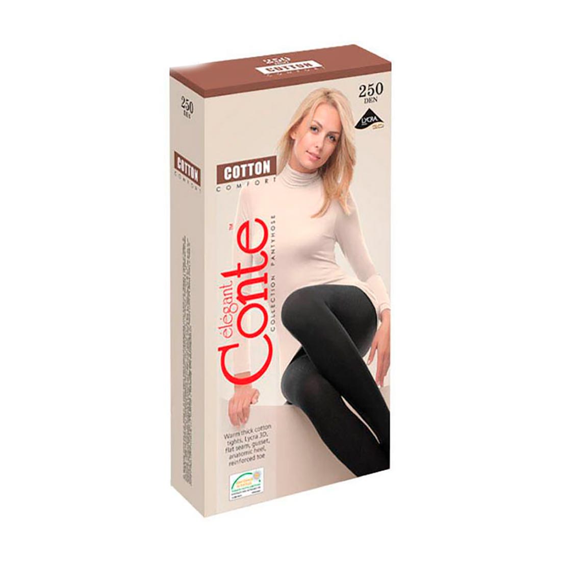Колготки Conte Cotton 250 mocca 4