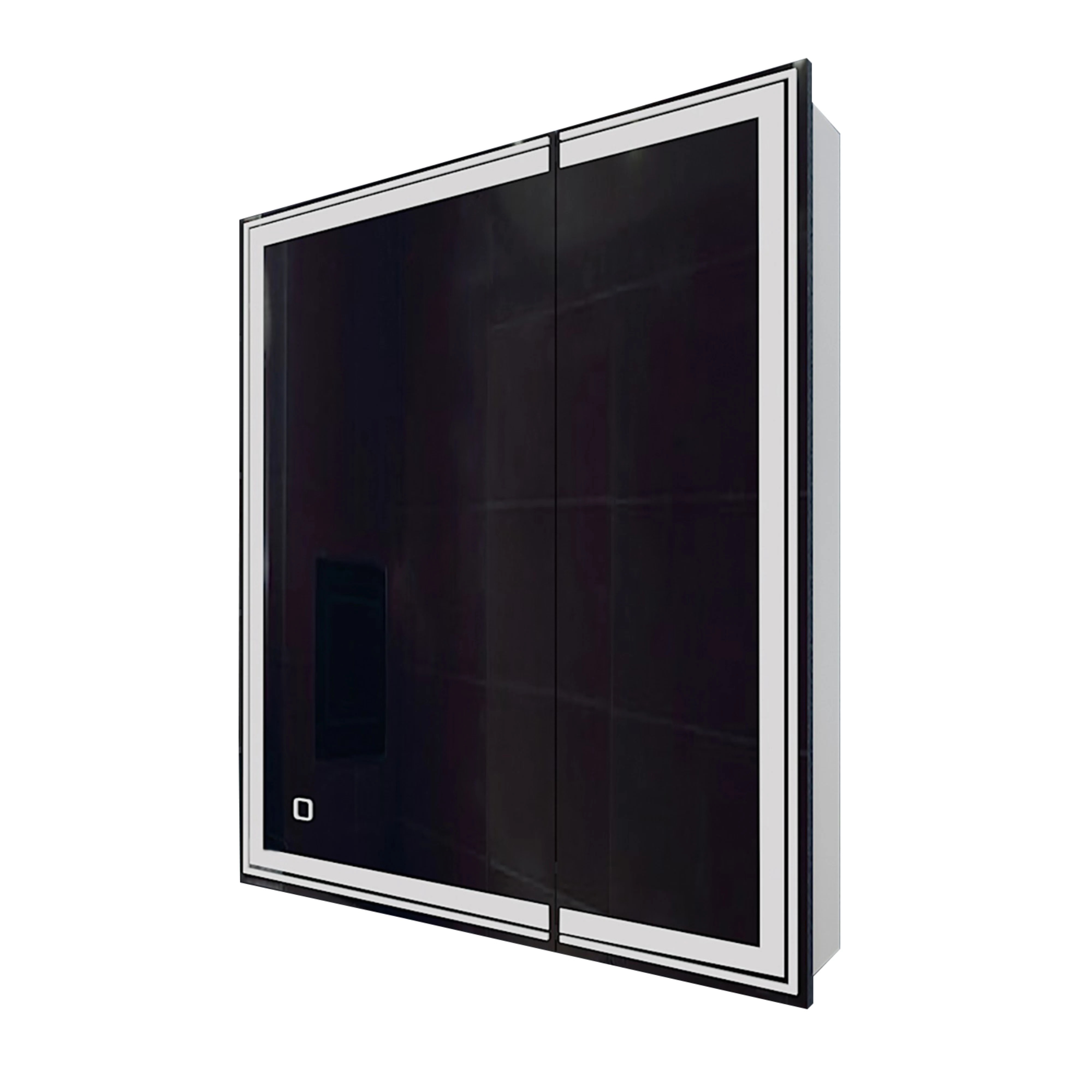 Шкаф зеркальный Mixline Мелис Led 700х800 мм 2 створки