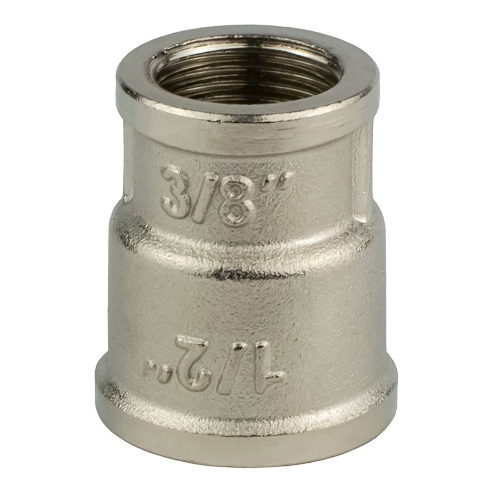 Муфта переходная латунь 1/2"х3/8" ВР/ВР